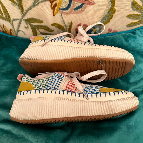 Women's LUCKY STEP Sneakers Size 7 White Pink Multi Spring colors - Picture 3 of 6